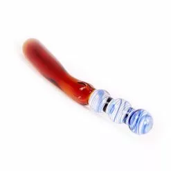 Kiotos Glazen Dildo Blue & Amber Curves