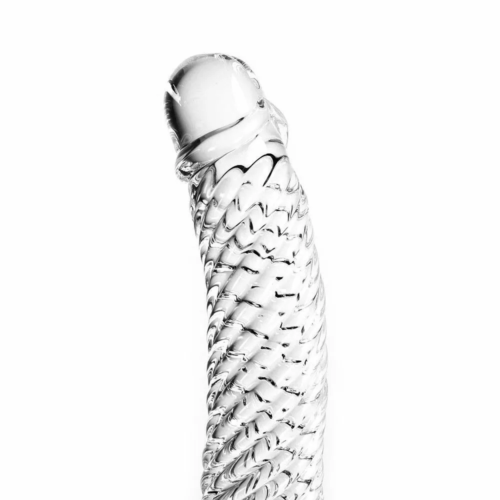 Kiotos Glazen Dildo Clear Penis Ribbed - Afbeelding 3