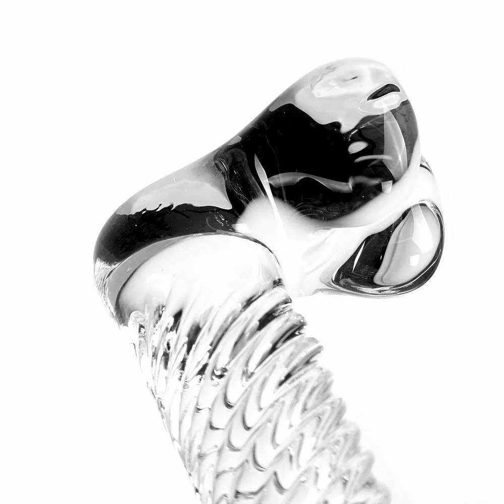 Kiotos Glazen Dildo Clear Penis Ribbed - Afbeelding 2