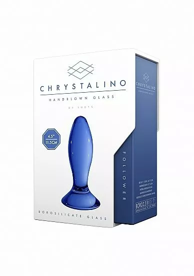 Shots - Chrystalino Glazen Dildo Follower - Blauw - Afbeelding 2