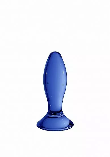 Shots - Chrystalino Glazen Dildo Follower - Blauw