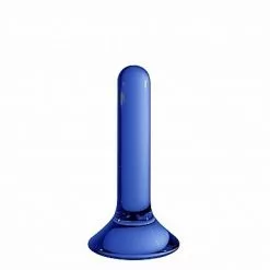 Shots - Chrystalino Glazen Dildo Pin - Blauw
