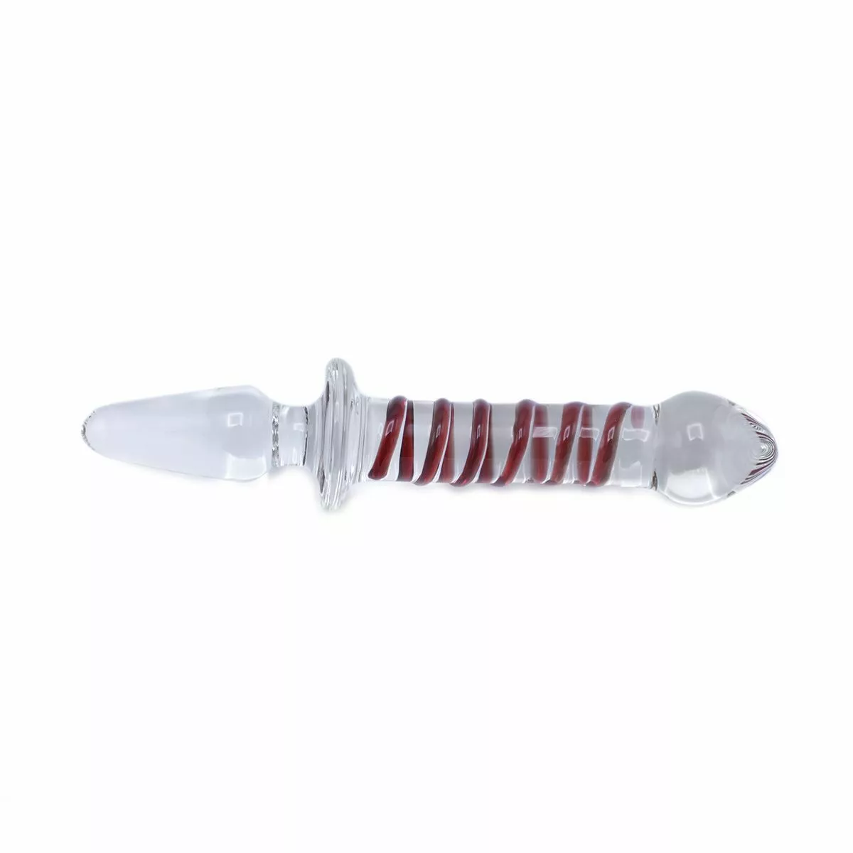 Kiotos Glazen Dildo & Plug Swirl - Rood - Afbeelding 3