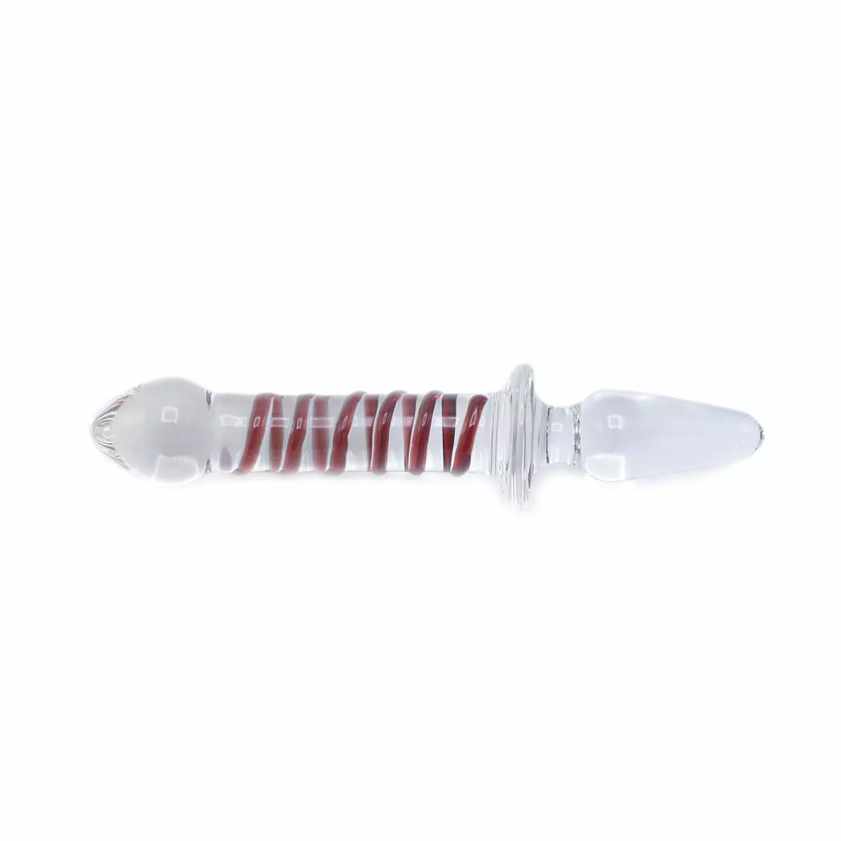 Kiotos Glazen Dildo & Plug Swirl - Rood - Afbeelding 4