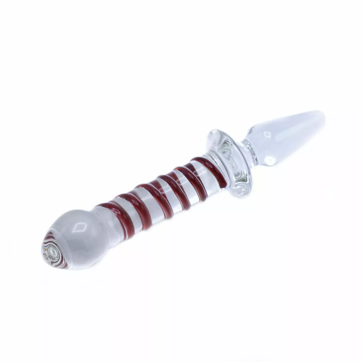 Kiotos Glazen Dildo & Plug Swirl - Rood - Afbeelding 5