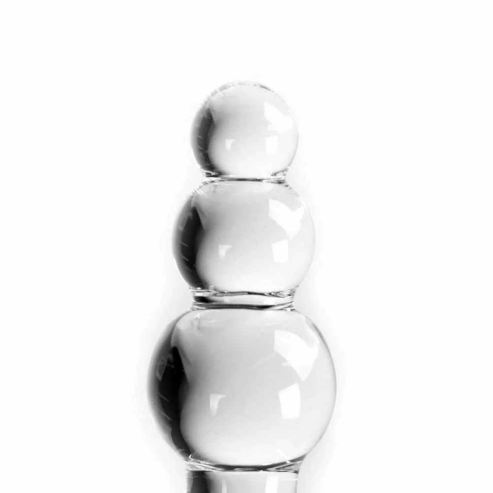 Kiotos Glazen Dildo Transparant Butt Plug Balls - Afbeelding 2