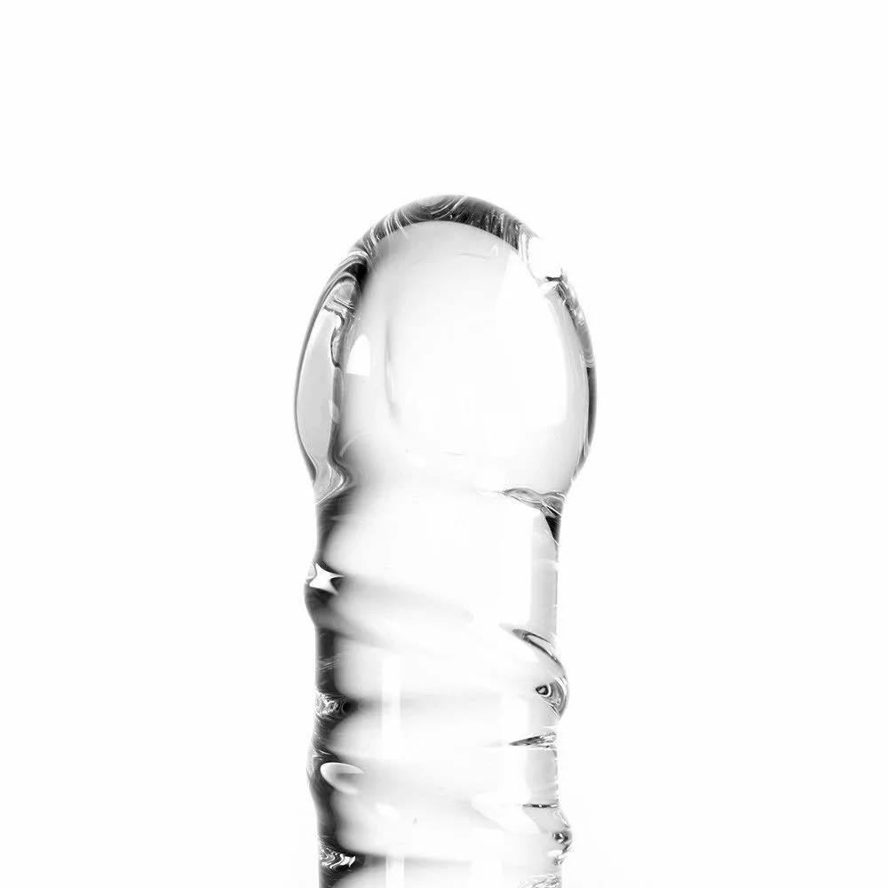 Kiotos Glazen Dildo Transparant Penis Swirl - Afbeelding 2