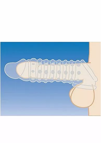 Size Matters Inch Penis Enhancer Sleeve - Doorzichtig - Afbeelding 4