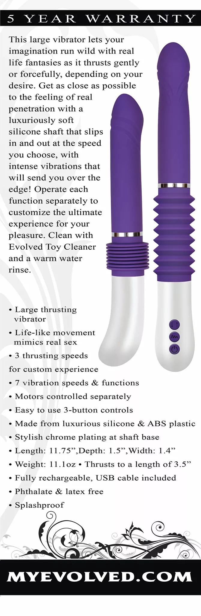 Evolved Novelties Stotende Vibrator Infinite Thrusting - Afbeelding 4