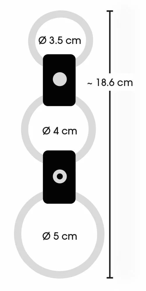 Bad Kitty Metalen Penisring Met 3 Ringen - Afbeelding 3