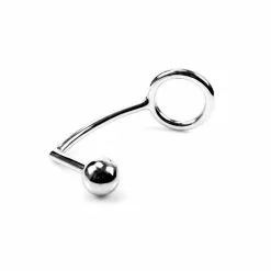 Spartan Steel Metalen Cockring Met Anaal Plug-40 Mm