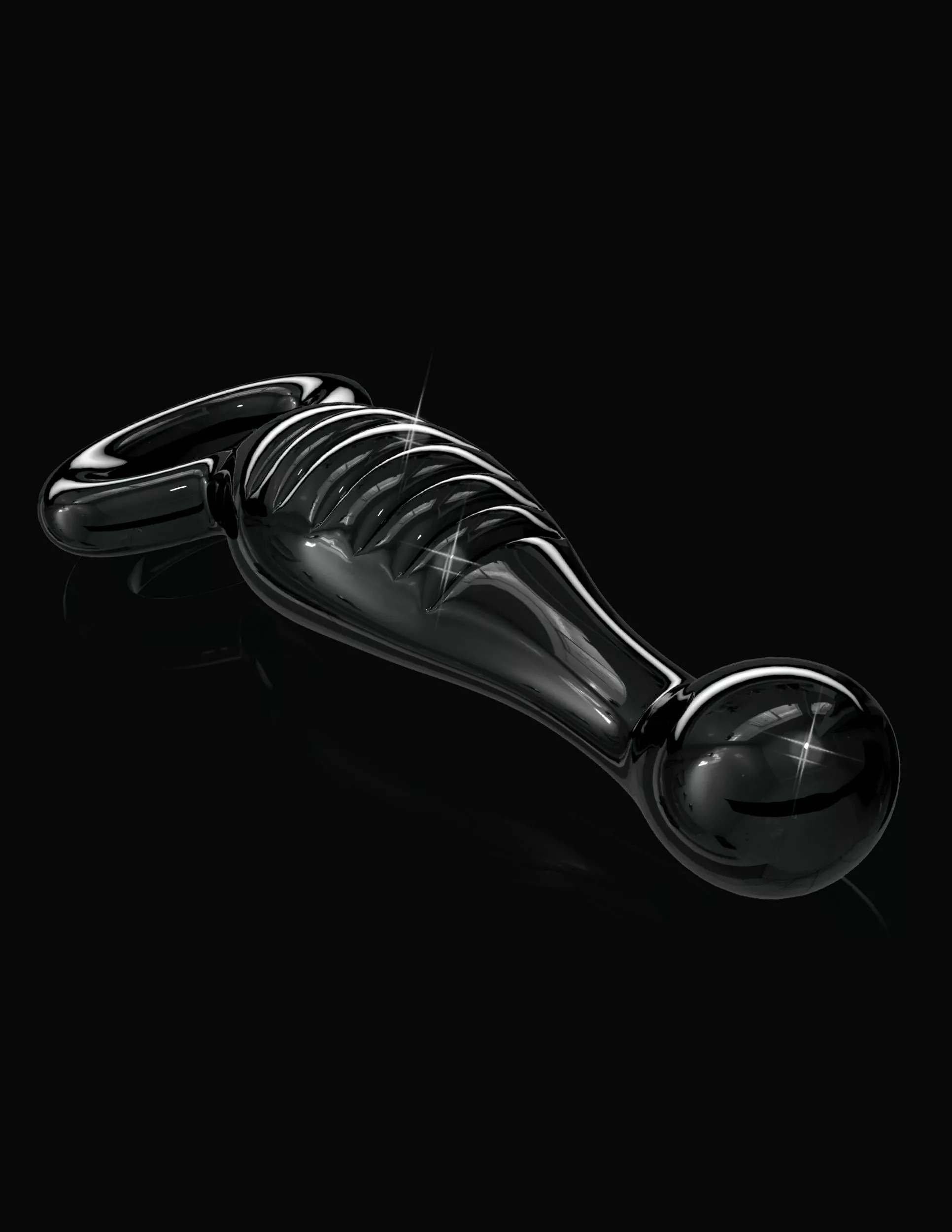 Icicles (Pipedream) Glazen Zwarte Dildo Icicles No 68 - Afbeelding 3