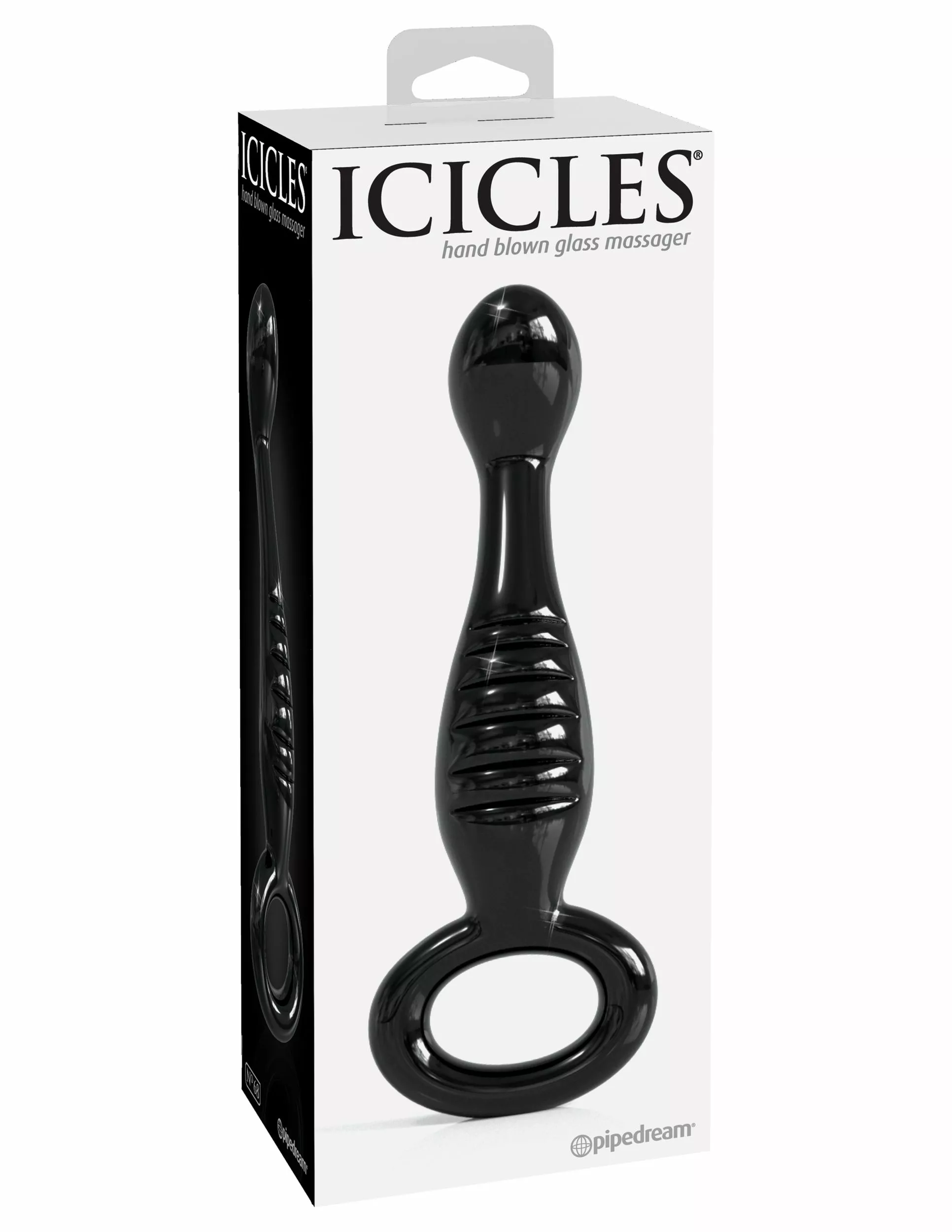 Icicles (Pipedream) Glazen Zwarte Dildo Icicles No 68 - Afbeelding 5