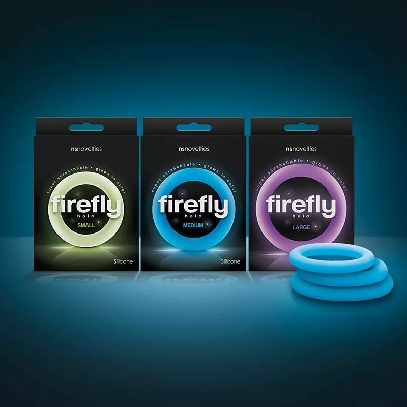 NS Novelties Glow In The Dark - Penisring In Diverse Kleuren - Maat S -Wit