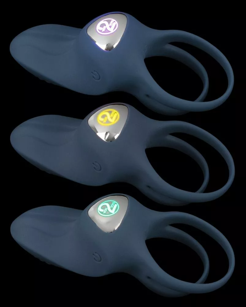 You2Toys Oplaadbare Vibrerende Dubbele Cockring - Blauw - Afbeelding 7