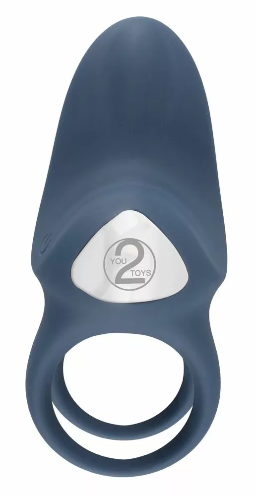 You2Toys Oplaadbare Vibrerende Dubbele Cockring - Blauw - Afbeelding 6