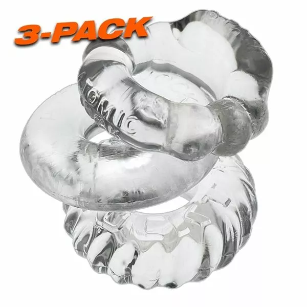 Oxballs Bonemaker 3-PACK Cockring Kit - Transparant - Afbeelding 4