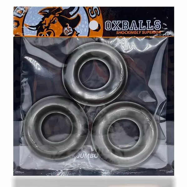 Oxballs Fat Willy 3-pack Cockringen - Grijs - Afbeelding 2