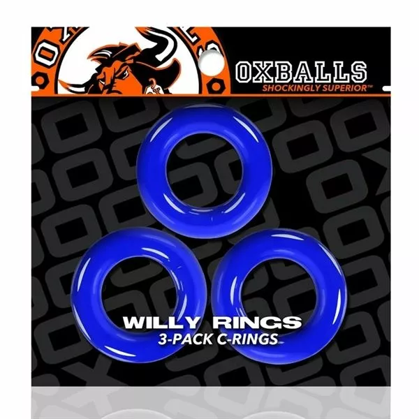 Oxballs Willy Cockring 3 Pack - Blauw - Afbeelding 2