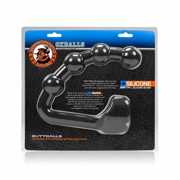 Oxballs Anaalballen Met Cock- En Balring Zwart - Afbeelding 5
