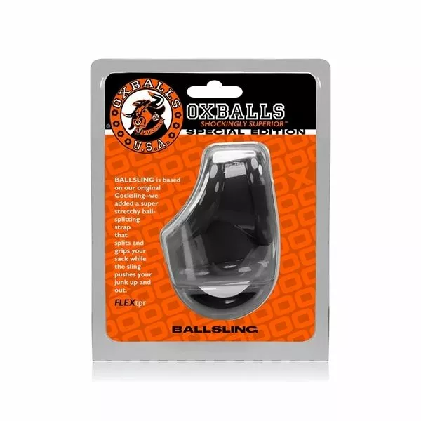 Oxballs Cock-en Ballsling Met Ballsplitter - Zwart - Afbeelding 5