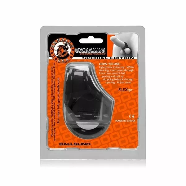 Oxballs Cock-en Ballsling Met Ballsplitter - Zwart - Afbeelding 6