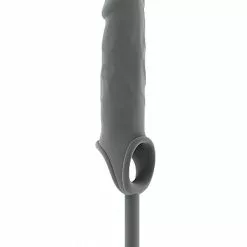 Sono Penis Sleeve Met Anaal Plug - Grijs