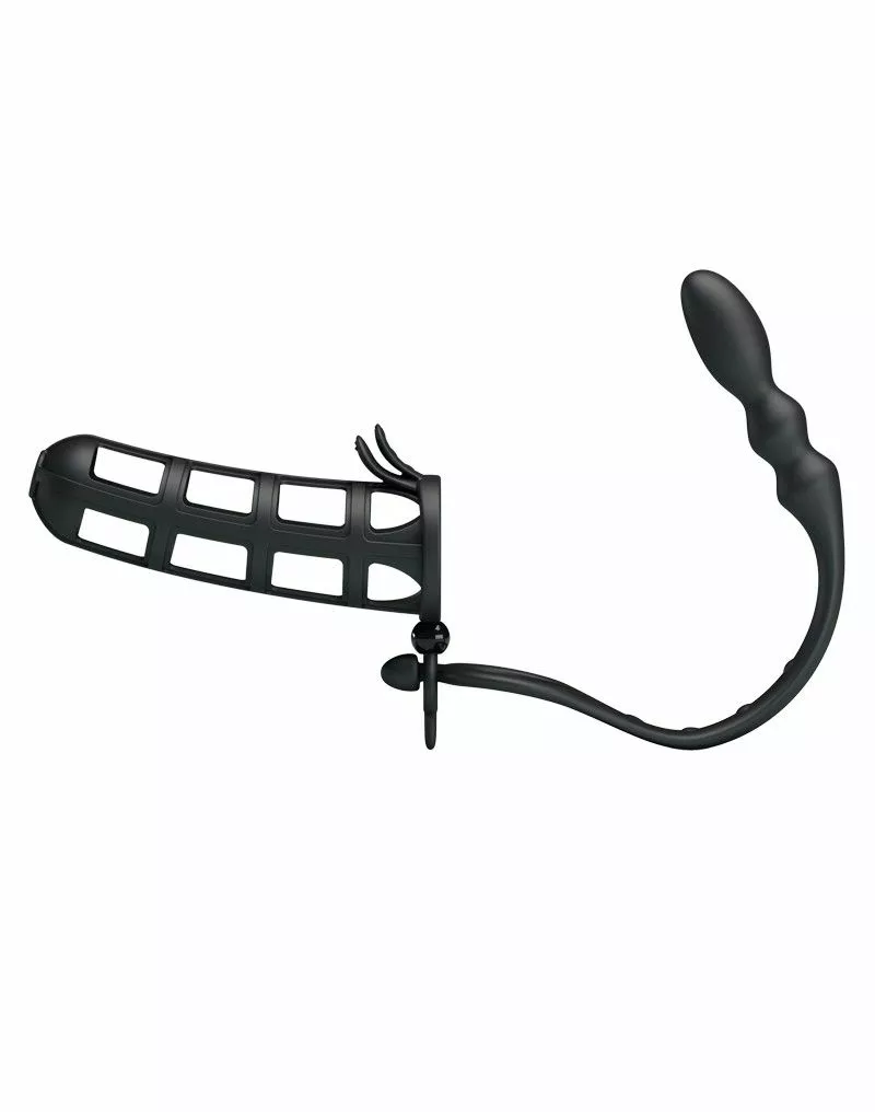 Crazy Bull Penis Sleeve Met Anaalplug - Afbeelding 4