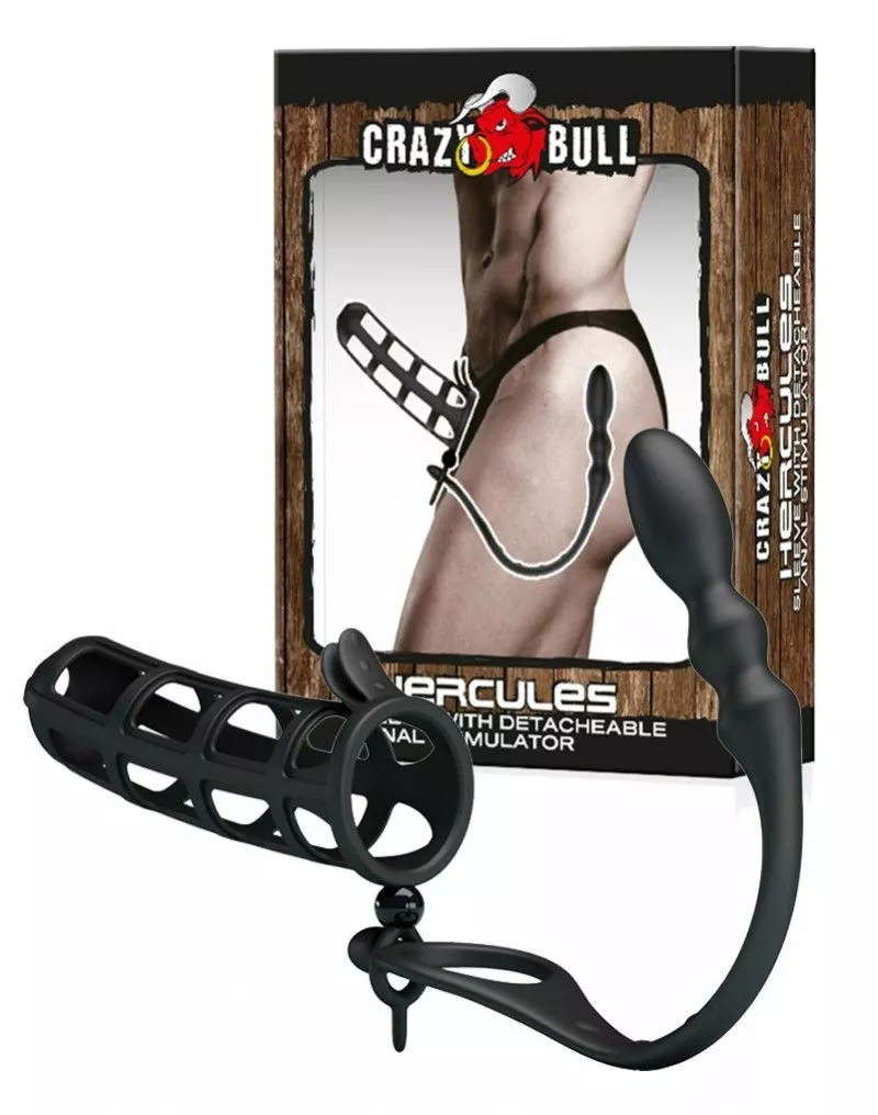 Crazy Bull Penis Sleeve Met Anaalplug - Afbeelding 5