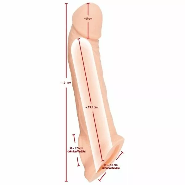 Size Matters Penissleeve Met 5 Cm Verlenging - Afbeelding 6