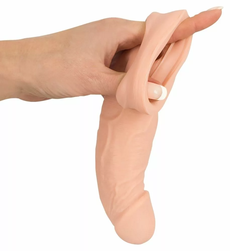 Nature Skin Penis Sleeve Met Verlenging - Huidskleur - Afbeelding 3