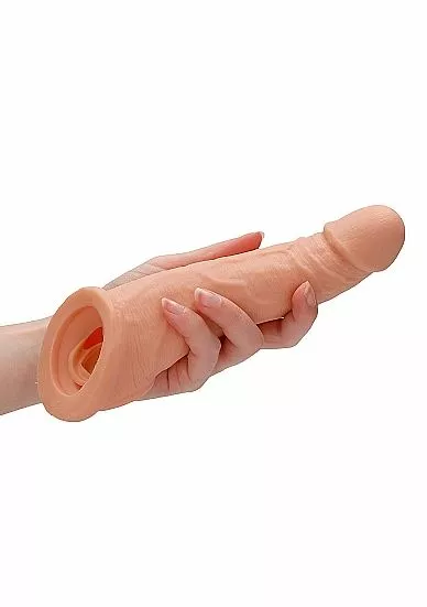 RealRock Realistische Penis Sleeve 8 Inch - Huidskleur - Afbeelding 5