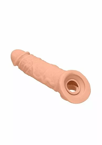 RealRock Realistische Penis Sleeve 8 Inch - Huidskleur - Afbeelding 6