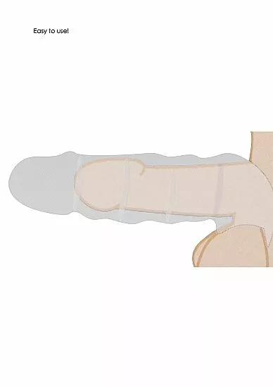 RealRock Realistische Penis Sleeve 8 Inch - Huidskleur - Afbeelding 8