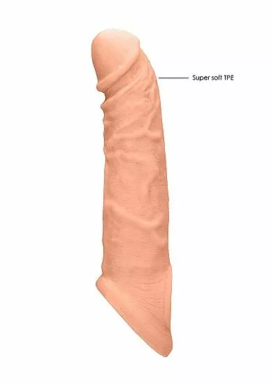 RealRock Realistische Penis Sleeve 8 Inch - Huidskleur - Afbeelding 11