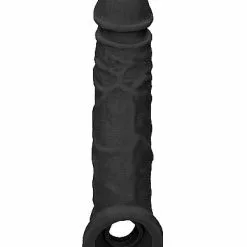RealRock Realistische Penis Sleeve 8 Inch - Zwart