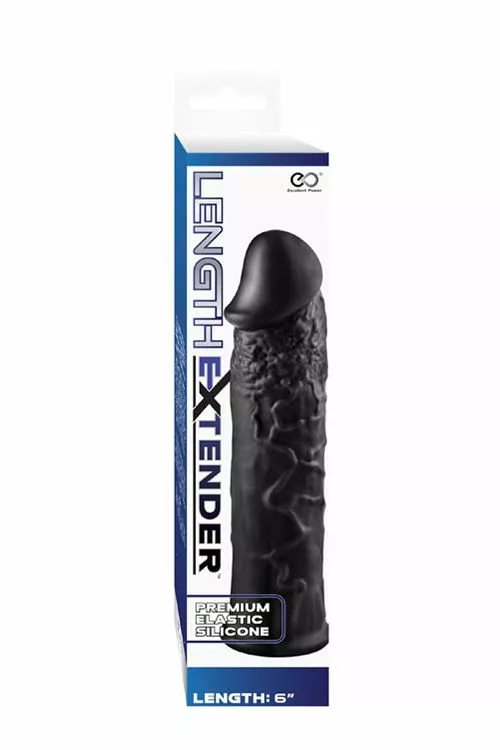 NMC Toys Zwarte Realistische Penis Sleeve - Verlengend - Afbeelding 2