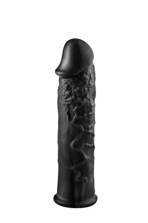 NMC Toys Zwarte Realistische Penis Sleeve - Verlengend