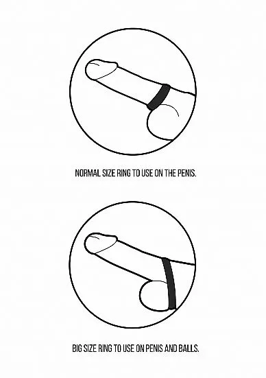 Sono Rekbare Cockring Set No. 86 - Zwart - Afbeelding 4