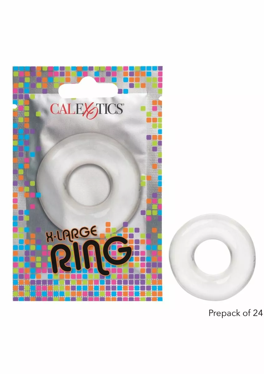California Exotic Rekbare X-Large Cockring-Zwart - Afbeelding 5