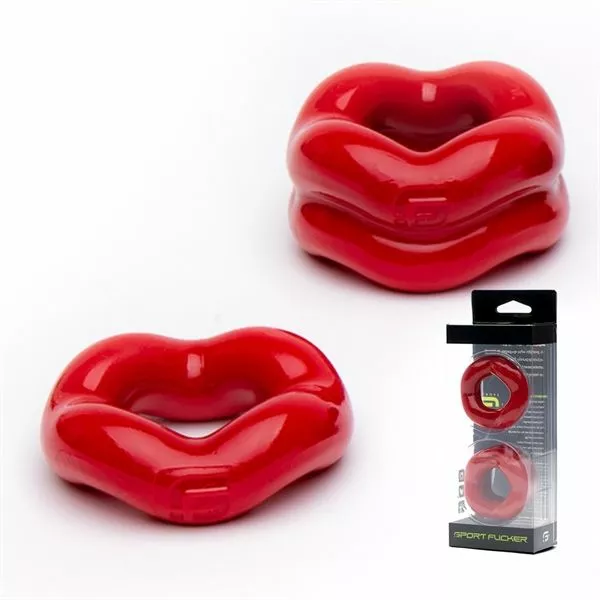 Sport Fucker Revolution Balstretcher & Cockring - Red