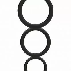 Shots Toys Round Cock Ring Set - Zwart