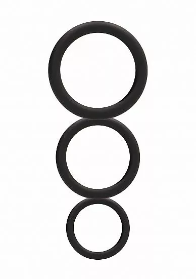 Shots Toys Round Cock Ring Set - Zwart