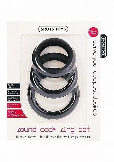 Shots Toys Round Cock Ring Set - Zwart - Afbeelding 2