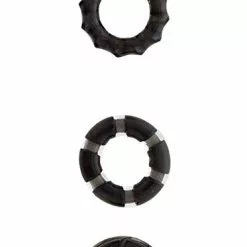 Menzstuff Set Van 3 Rekbare Cockringen - Smoke