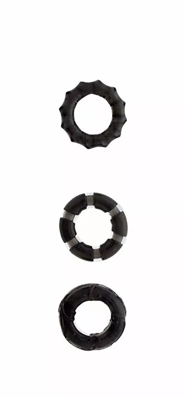 Menzstuff Set Van 3 Rekbare Cockringen - Smoke