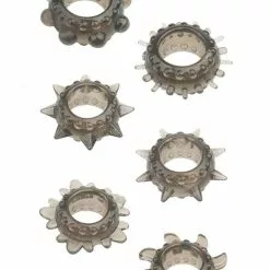 Menzstuff Set Van 6 Rekbare Cockringen - Smoke