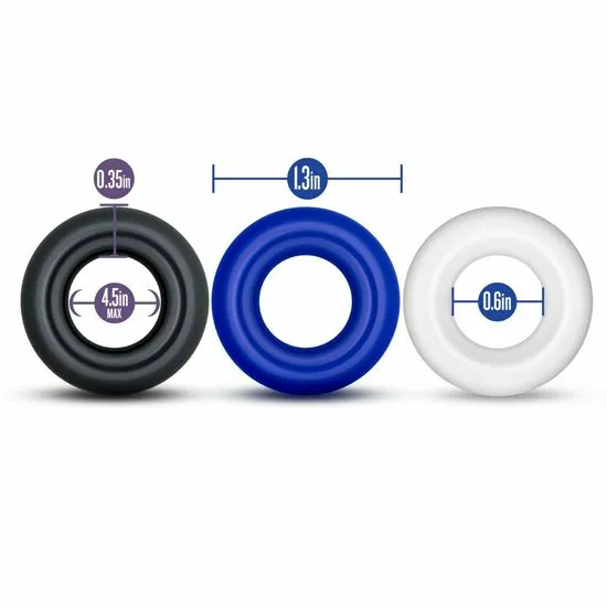 Blush Set Van Drie Cockringen - Afbeelding 3