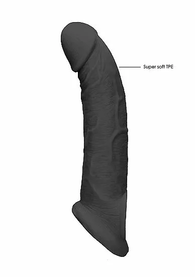 RealRock Penis Sleeve 21.5 - Zwart - Afbeelding 3