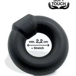 Mr Cock Siliconen Cockring Mr. Cock Diamond - Zwart